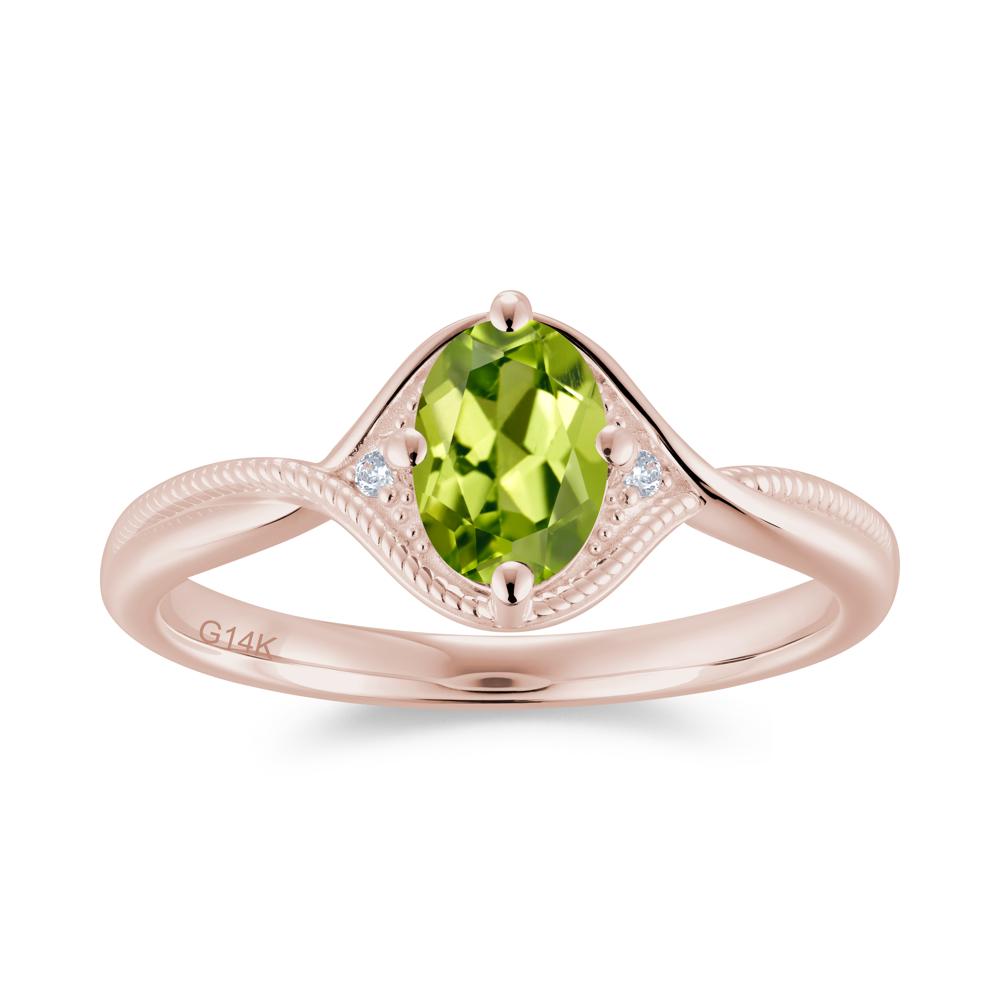 Oval Cut Citrine Twisted Engagement Ring - LUO Jewelry #gemstone_Peridot