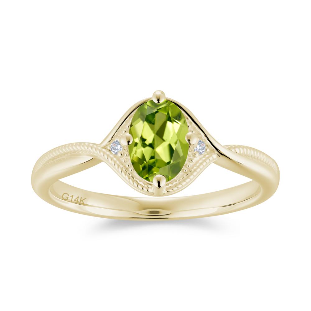 Oval Cut Citrine Twisted Engagement Ring - LUO Jewelry #gemstone_Peridot