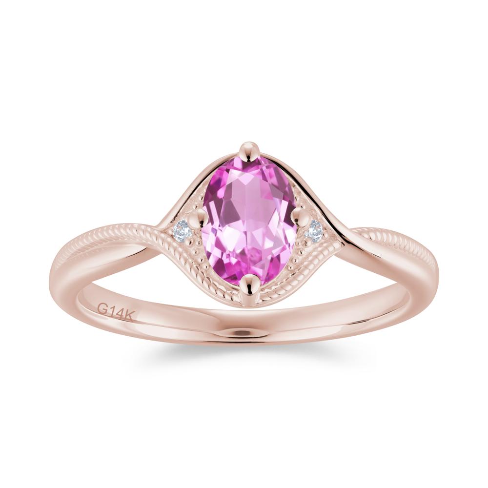 Oval Cut Citrine Twisted Engagement Ring - LUO Jewelry #gemstone_Pink Sapphire