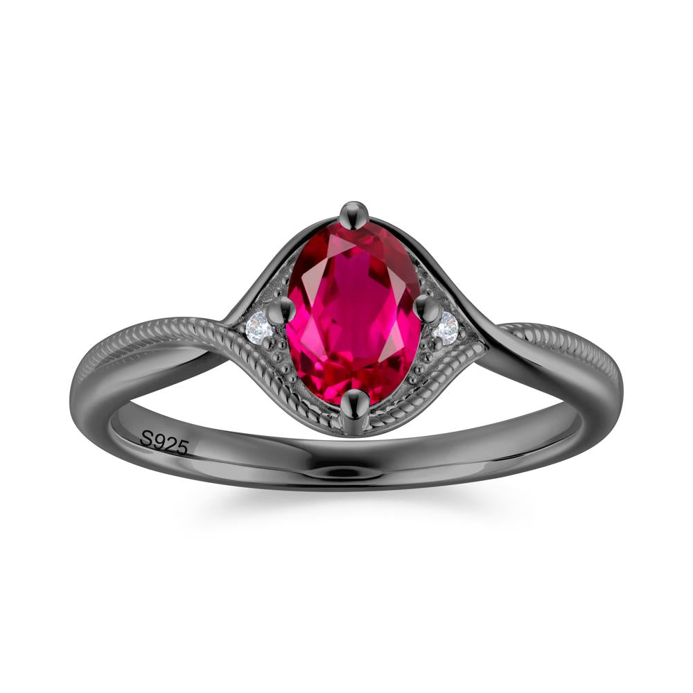 Oval Cut Citrine Twisted Engagement Ring - LUO Jewelry #gemstone_Ruby