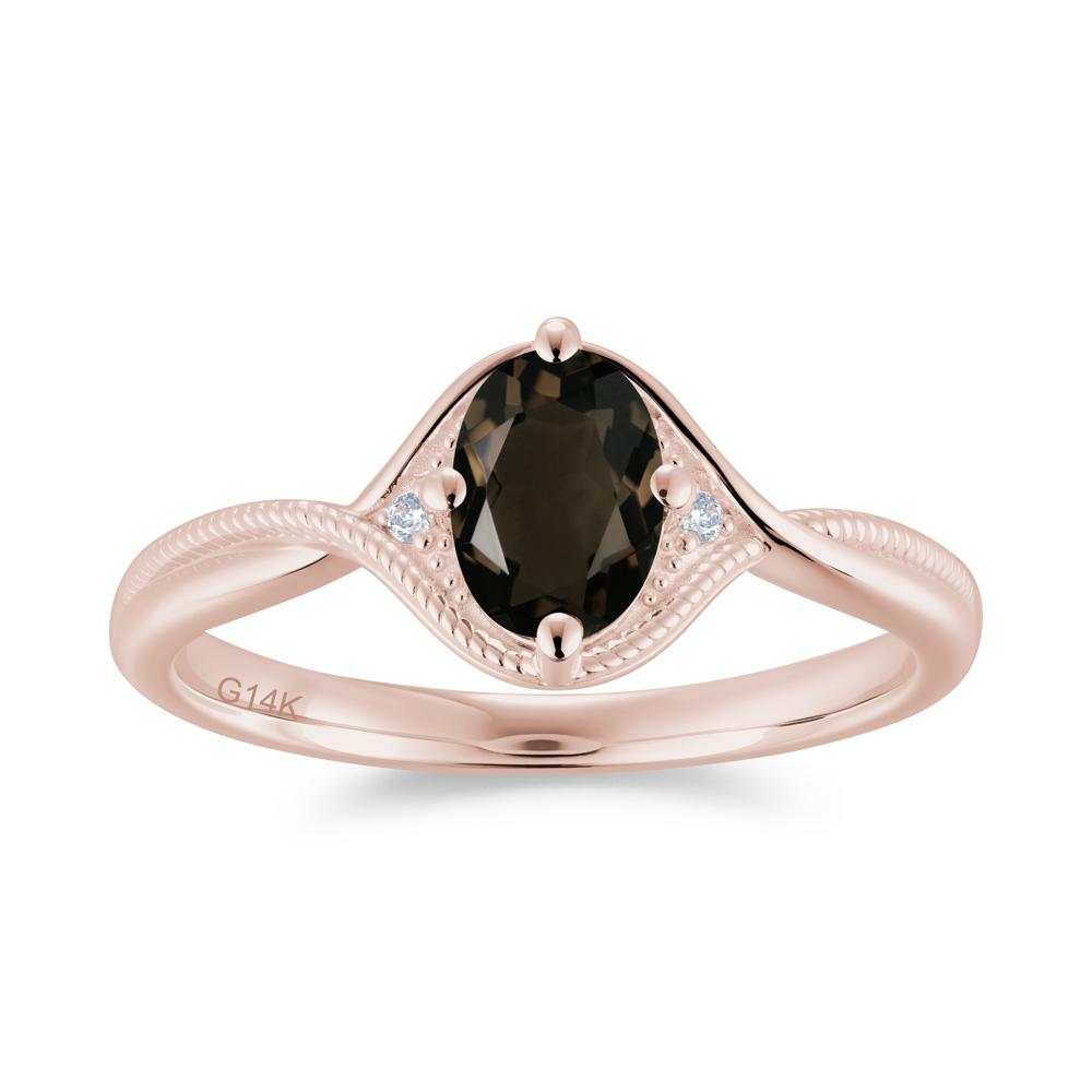 Oval Cut Citrine Twisted Engagement Ring - LUO Jewelry #gemstone_Smoky Quartz