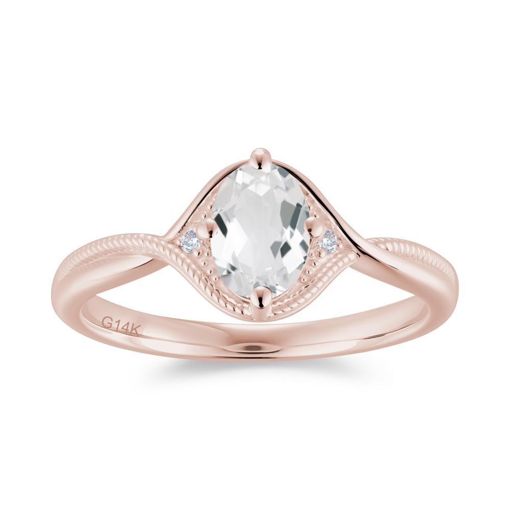 Oval Cut Citrine Twisted Engagement Ring - LUO Jewelry #gemstone_White Topaz