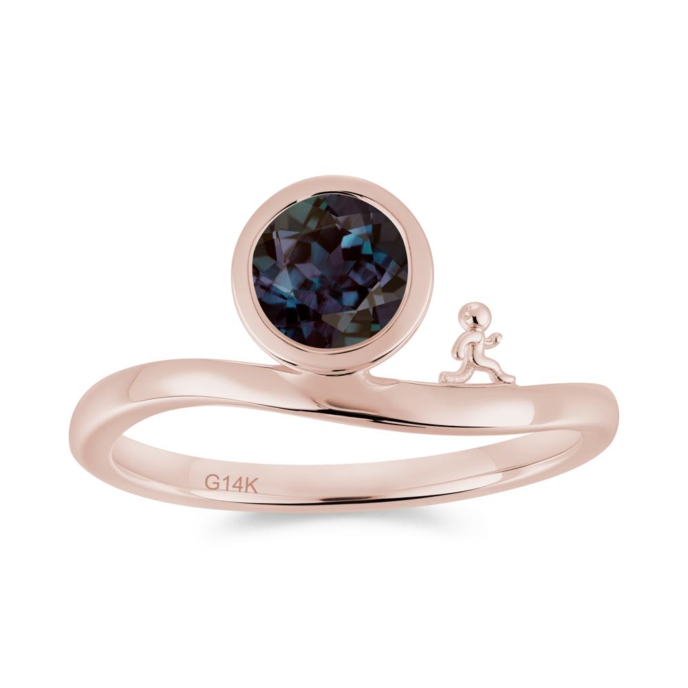 Freedom Courage Inspired Bezel Sapphire Ring - LUO Jewelry #gemstone_Alexandrite