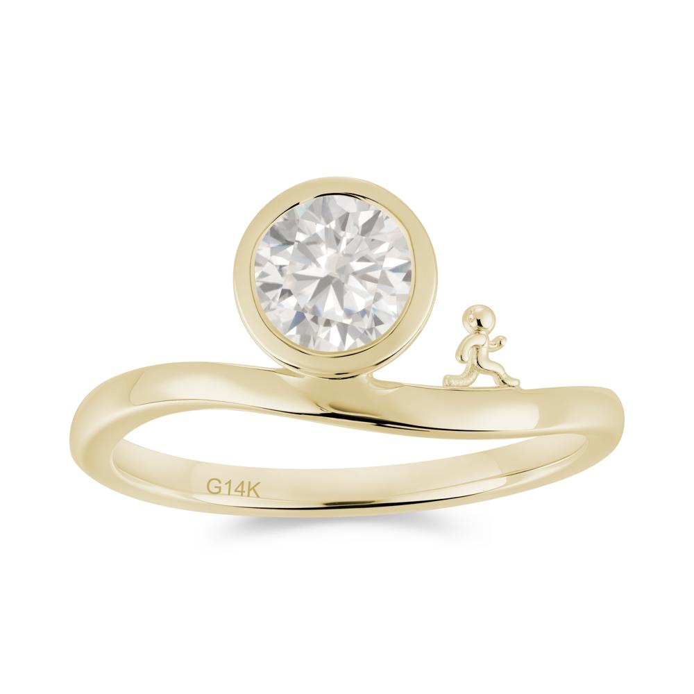 Freedom Courage Inspired Bezel Sapphire Ring - LUO Jewelry #gemstone_Cubic Zirconia