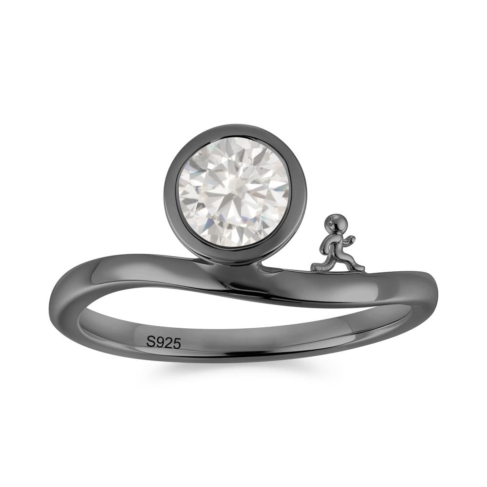 Freedom Courage Inspired Bezel Sapphire Ring - LUO Jewelry #gemstone_Cubic Zirconia