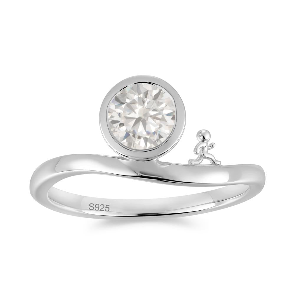 Freedom Courage Inspired Bezel Sapphire Ring - LUO Jewelry #gemstone_Cubic Zirconia