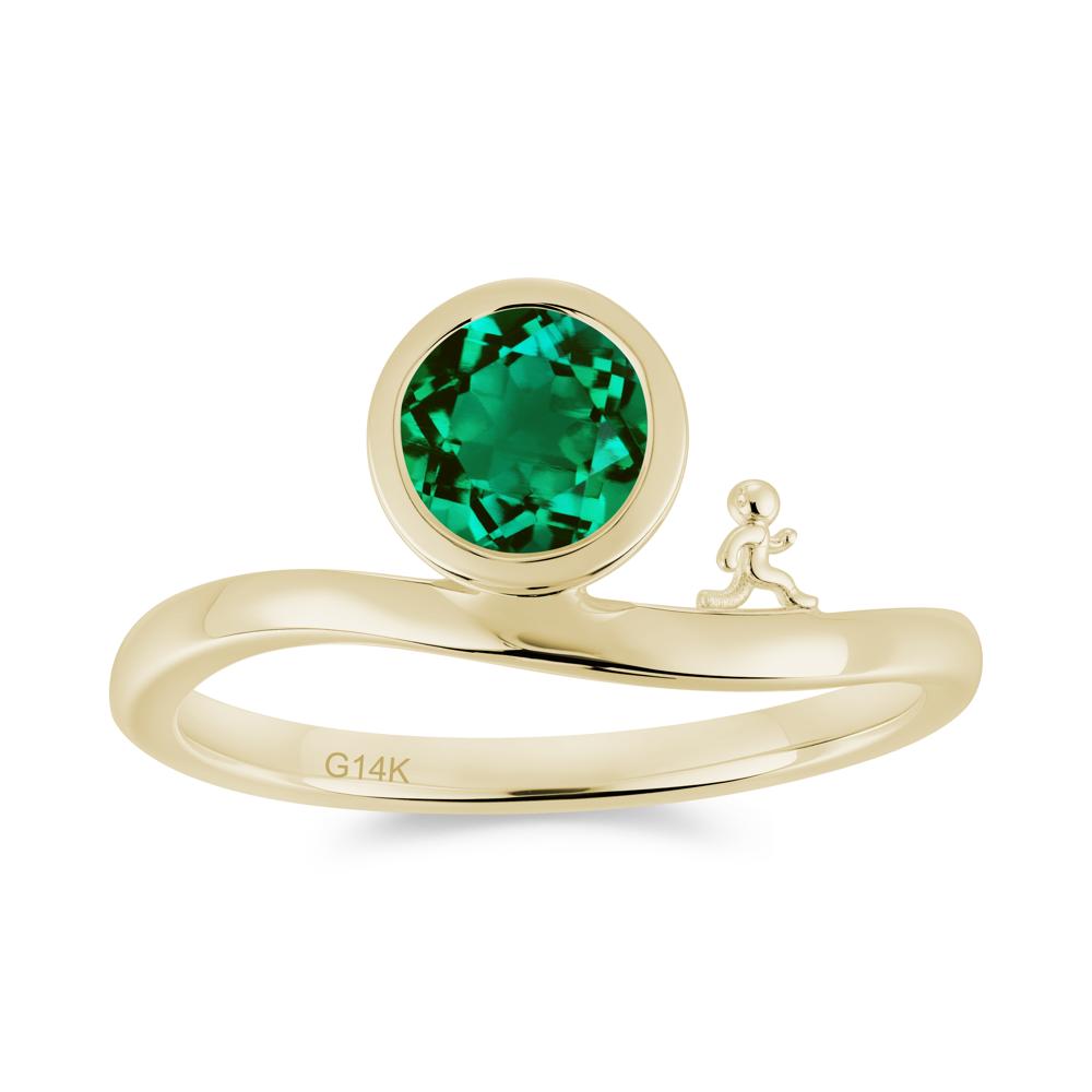 Freedom Courage Inspired Bezel Sapphire Ring - LUO Jewelry #gemstone_Emerald