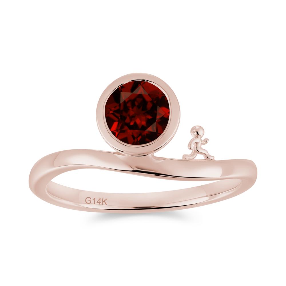 Freedom Courage Inspired Bezel Sapphire Ring - LUO Jewelry #gemstone_Garnet