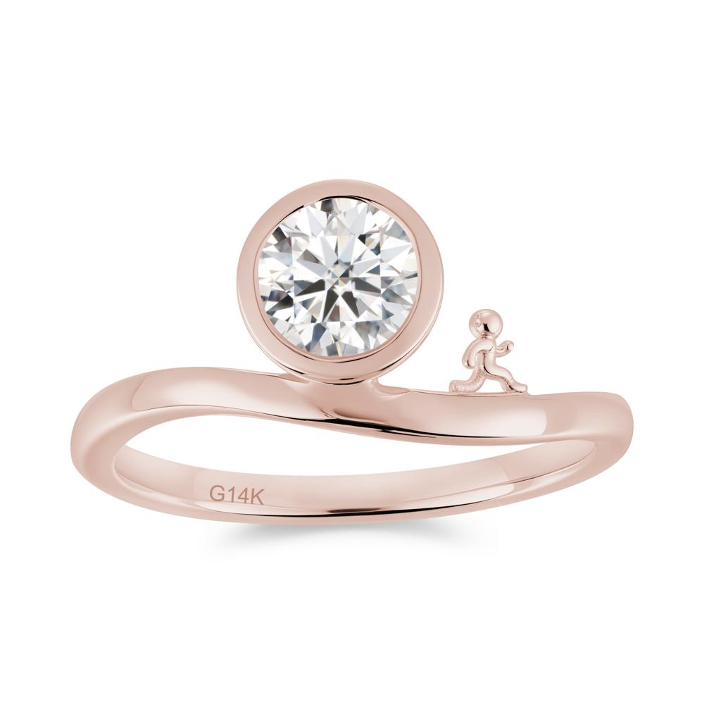 Freedom Courage Inspired Bezel Sapphire Ring - LUO Jewelry #gemstone_Moissanite