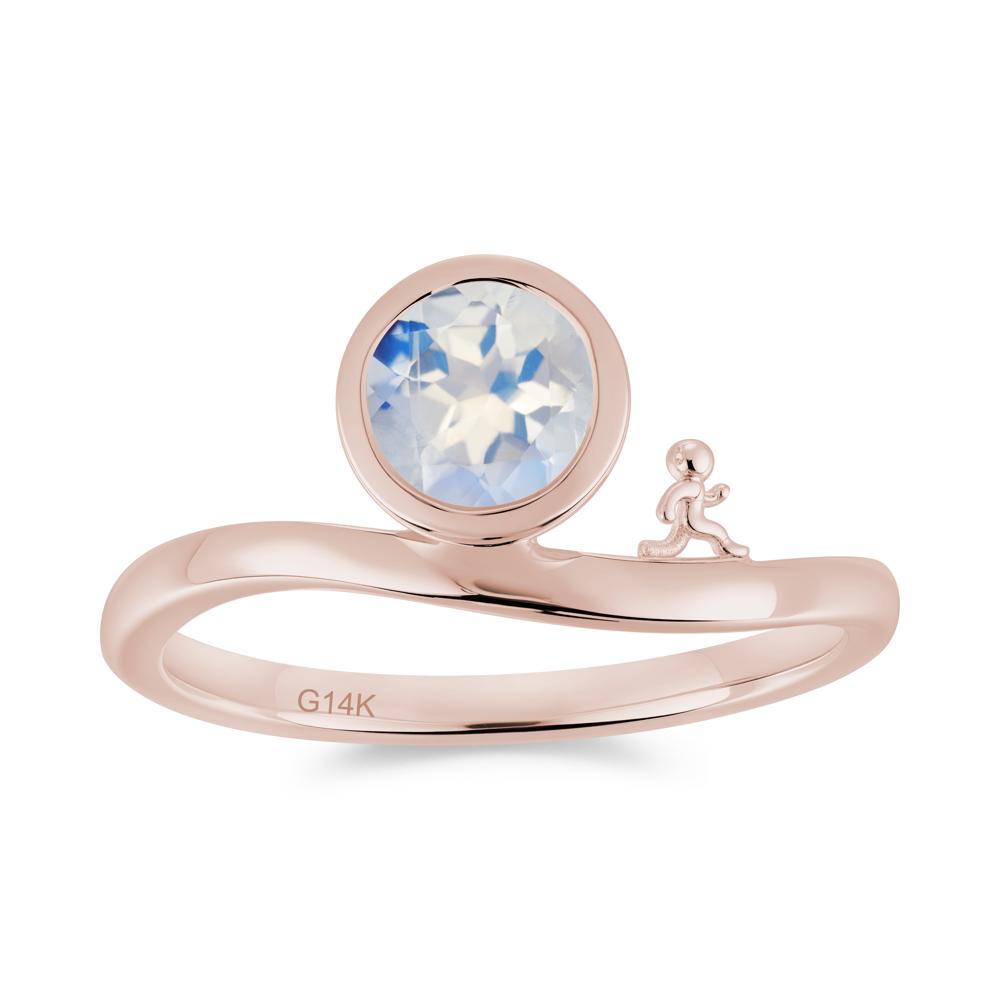 Freedom Courage Inspired Bezel Sapphire Ring - LUO Jewelry #gemstone_Moonstone