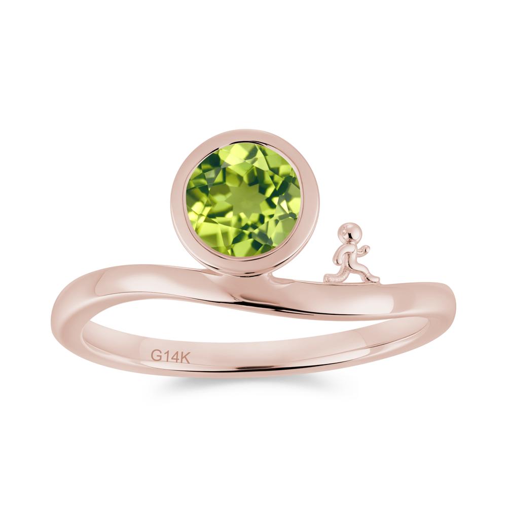 Freedom Courage Inspired Bezel Sapphire Ring - LUO Jewelry #gemstone_Peridot