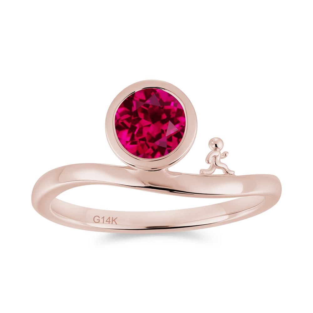 Freedom Courage Inspired Bezel Sapphire Ring - LUO Jewelry #gemstone_Ruby
