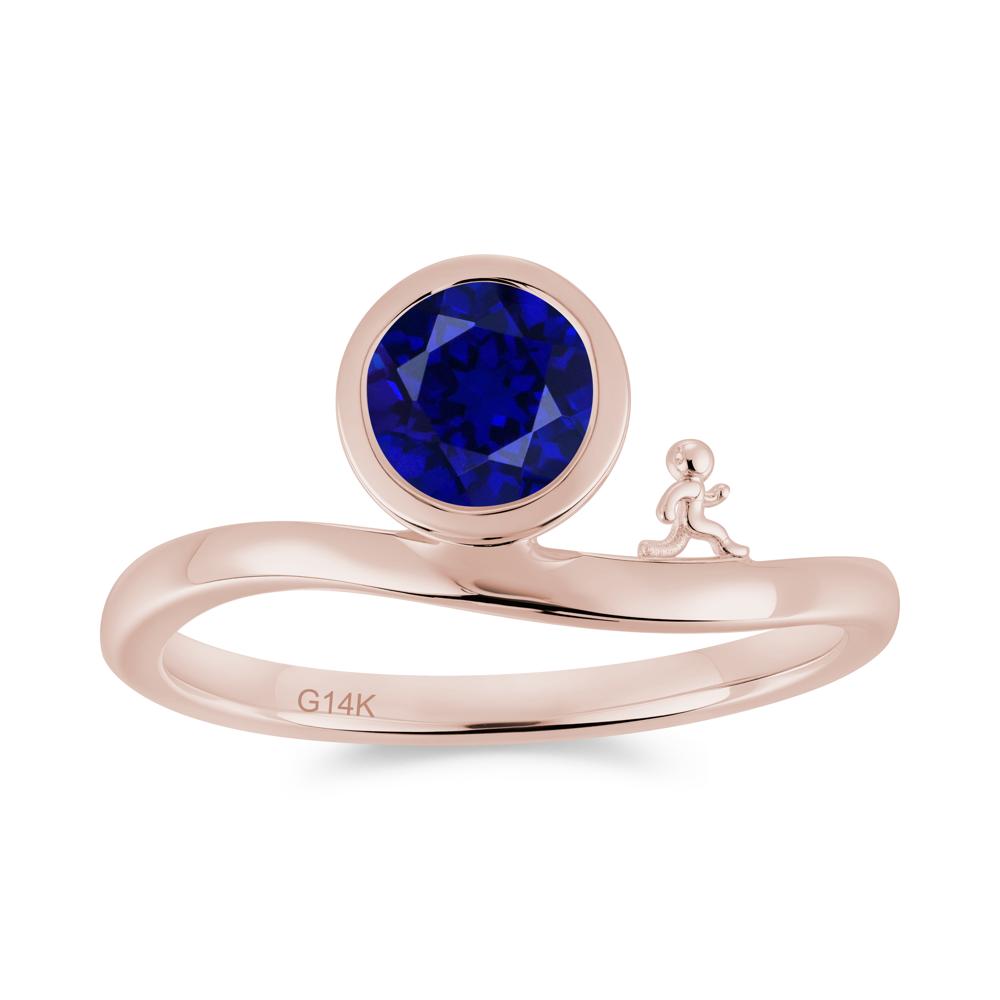 Freedom Courage Inspired Bezel Sapphire Ring - LUO Jewelry #gemstone_Sapphire