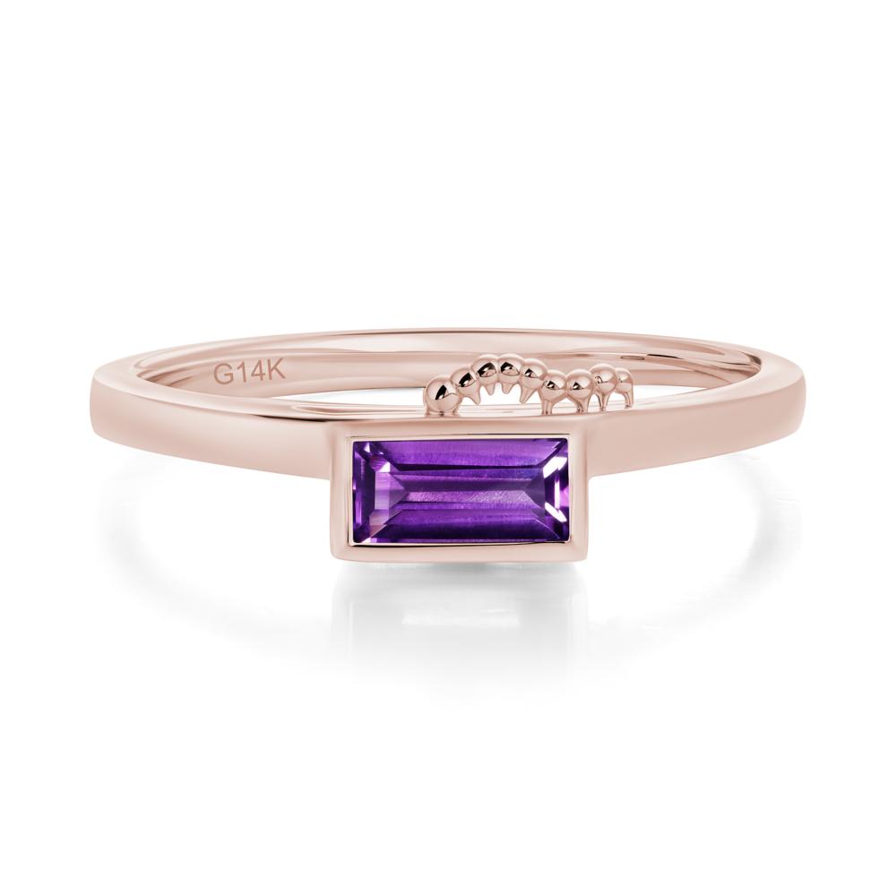 Unique Caterpillar Baguette Alexandrite Ring - LUO Jewelry #gemstone_Amethyst