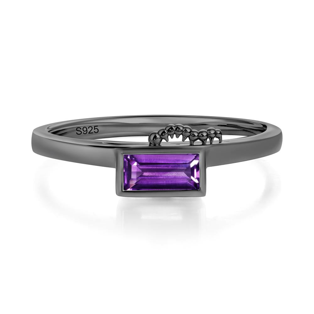 Unique Caterpillar Baguette Alexandrite Ring - LUO Jewelry #gemstone_Amethyst