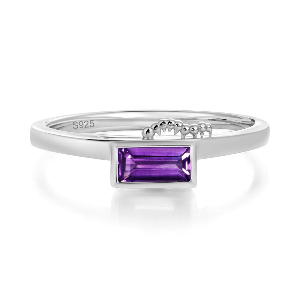 Unique Caterpillar Baguette Alexandrite Ring - LUO Jewelry #gemstone_Amethyst