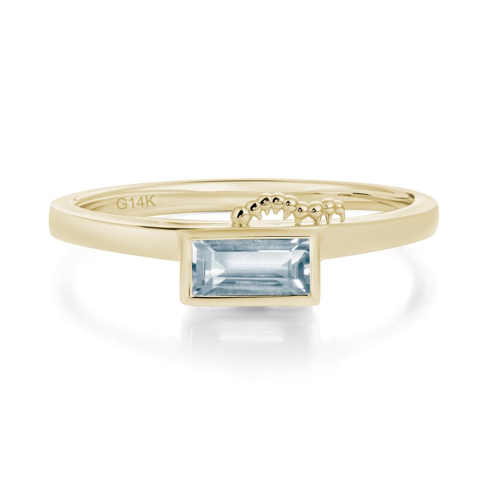 Unique Caterpillar Baguette Alexandrite Ring - LUO Jewelry #gemstone_Aquamarine
