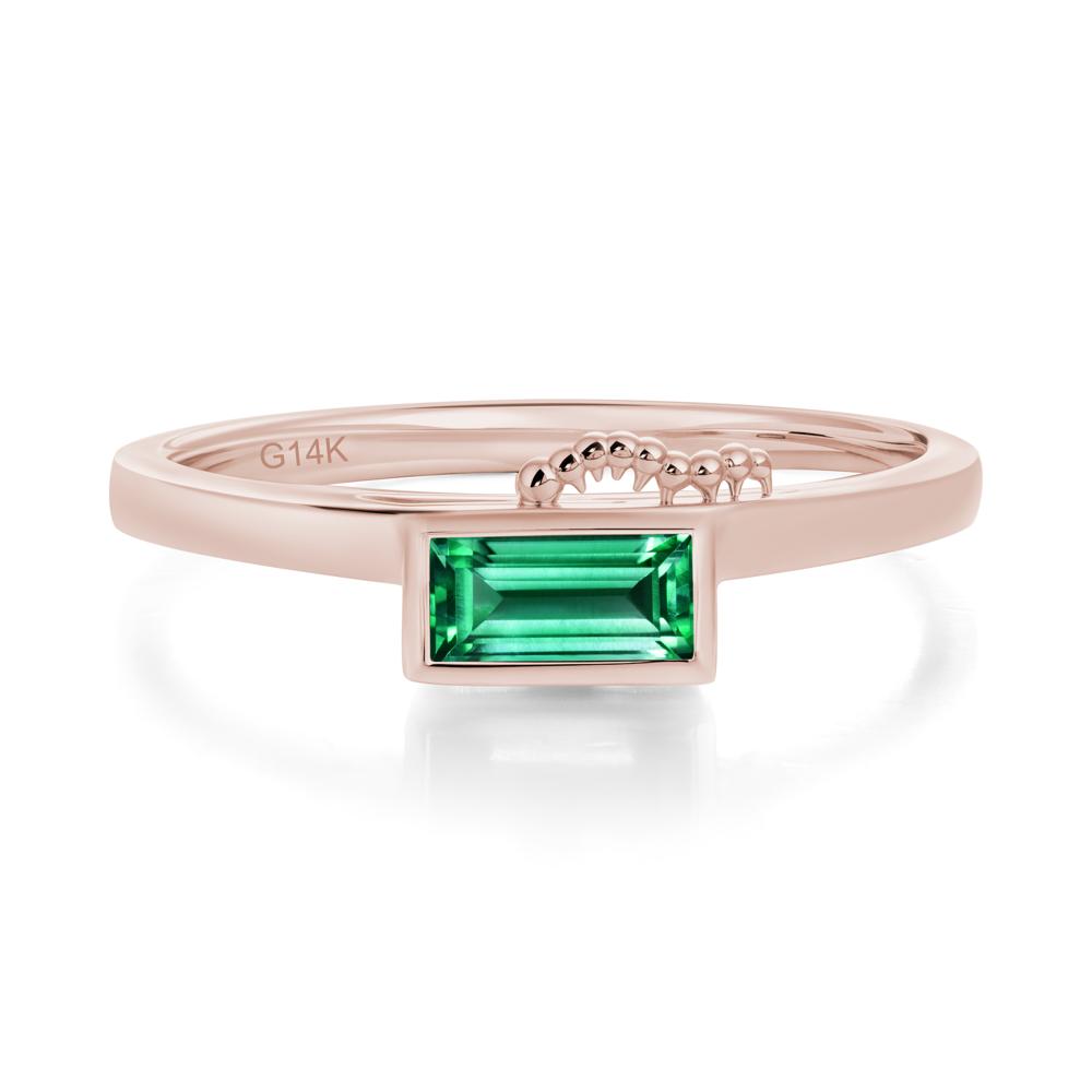 Unique Caterpillar Baguette Alexandrite Ring - LUO Jewelry #gemstone_Emerald