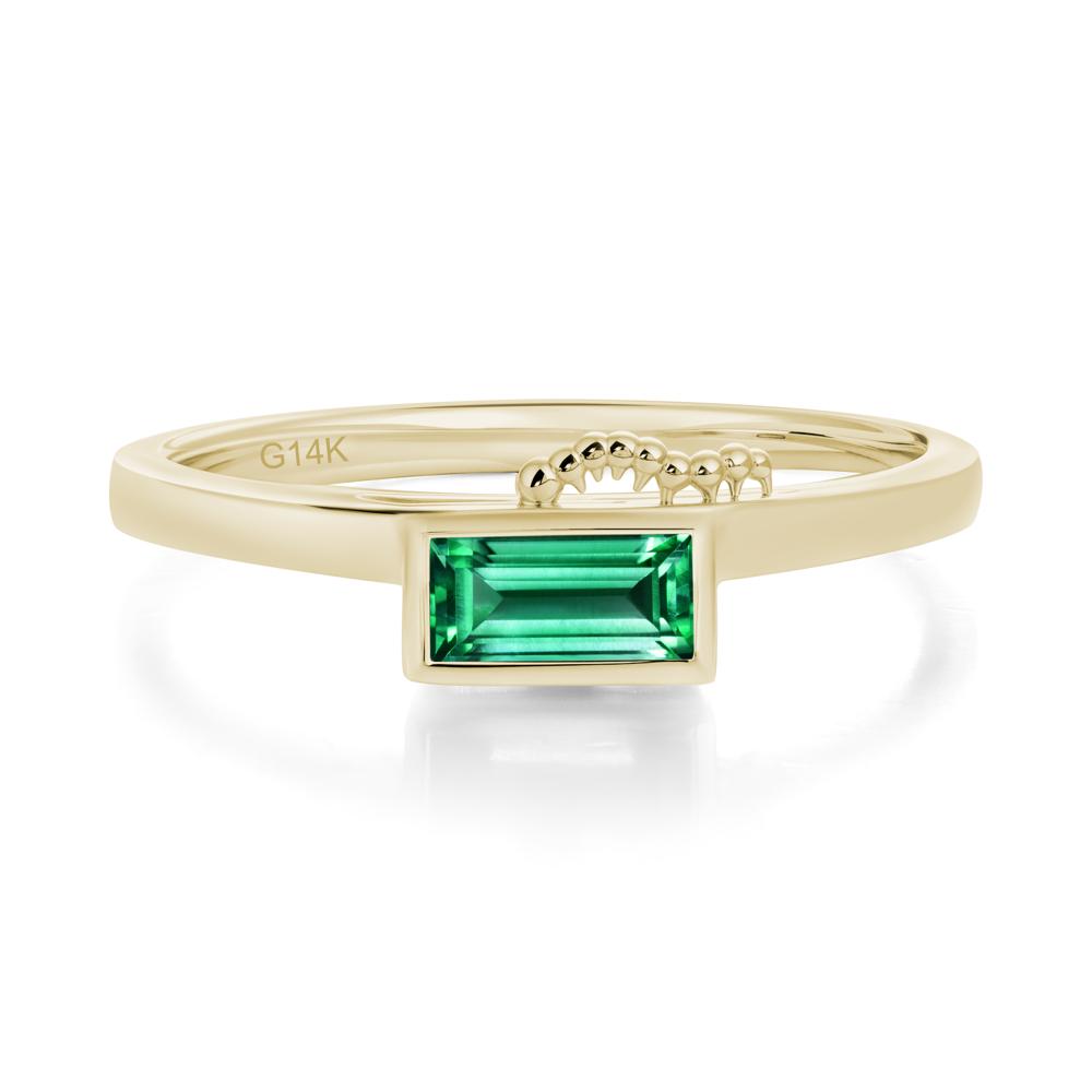 Unique Caterpillar Baguette Alexandrite Ring - LUO Jewelry #gemstone_Emerald