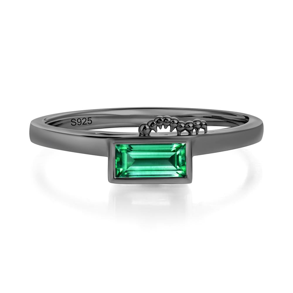 Unique Caterpillar Baguette Alexandrite Ring - LUO Jewelry #gemstone_Emerald