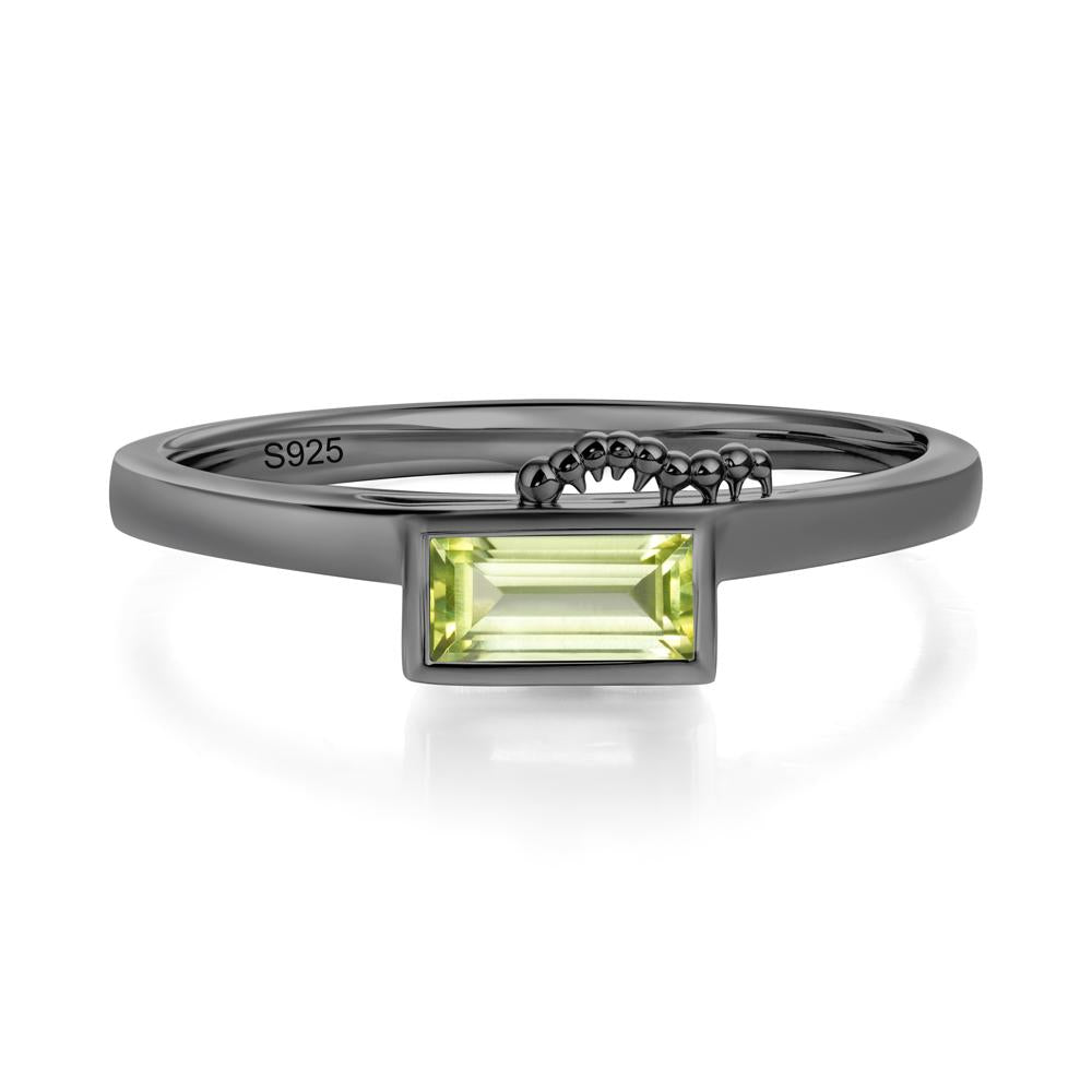 Unique Caterpillar Baguette Alexandrite Ring - LUO Jewelry #gemstone_Peridot
