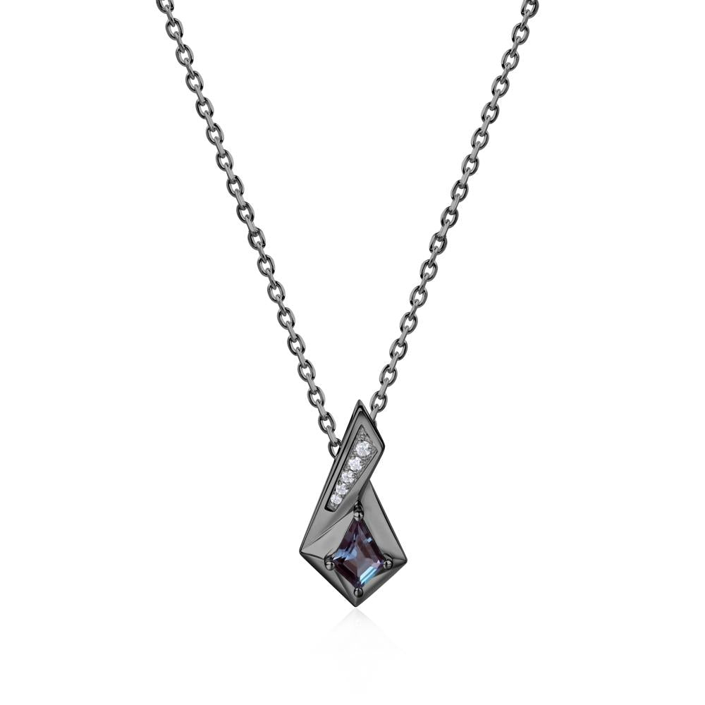 Kite Cut Alexandrite Pendant Necklace - LUO Jewelry #gemstone_Alexandrite
