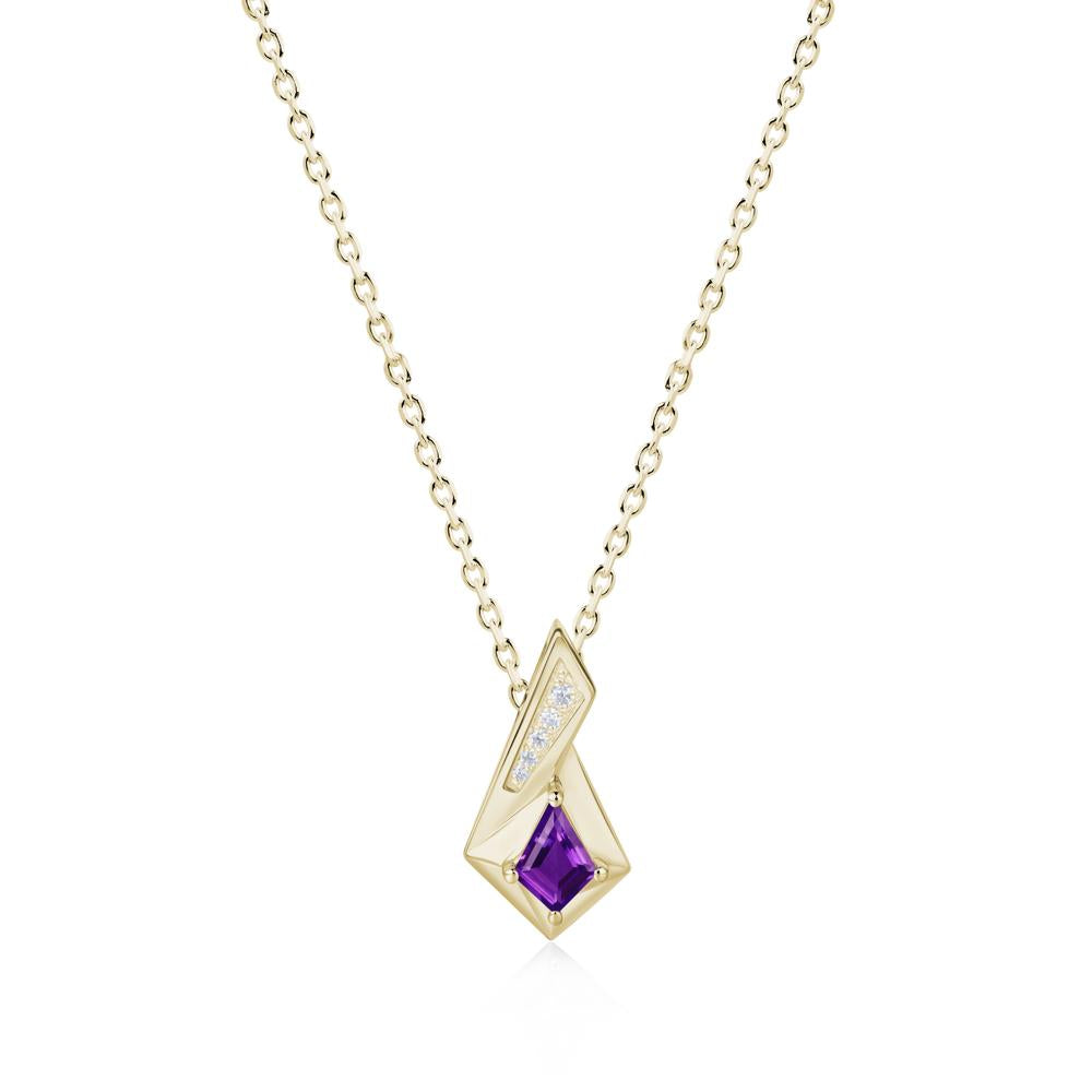 Kite Cut Alexandrite Pendant Necklace - LUO Jewelry #gemstone_Amethyst