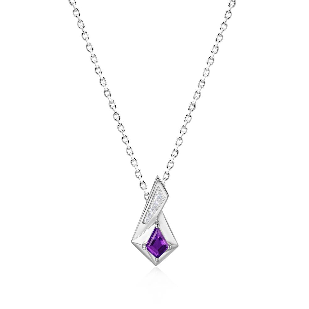 Kite Cut Alexandrite Pendant Necklace - LUO Jewelry #gemstone_Amethyst
