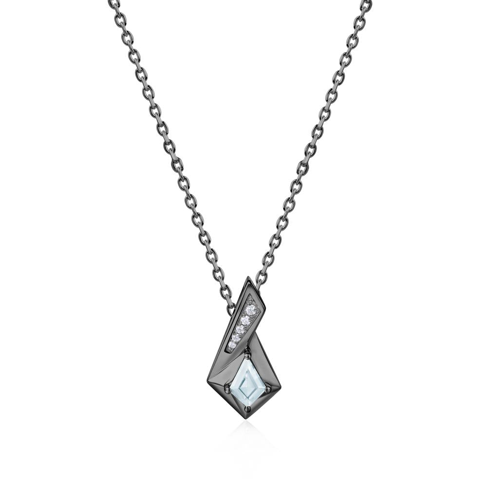Kite Cut Alexandrite Pendant Necklace - LUO Jewelry #gemstone_Aquamarine