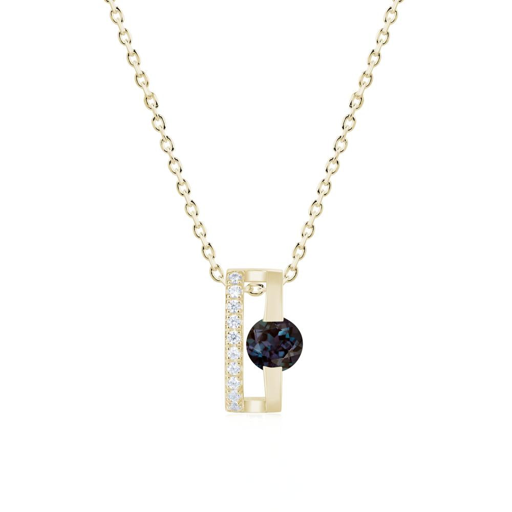 Open Hollow Modern Amethyst Necklace - LUO Jewelry #gemstone_Alexandrite