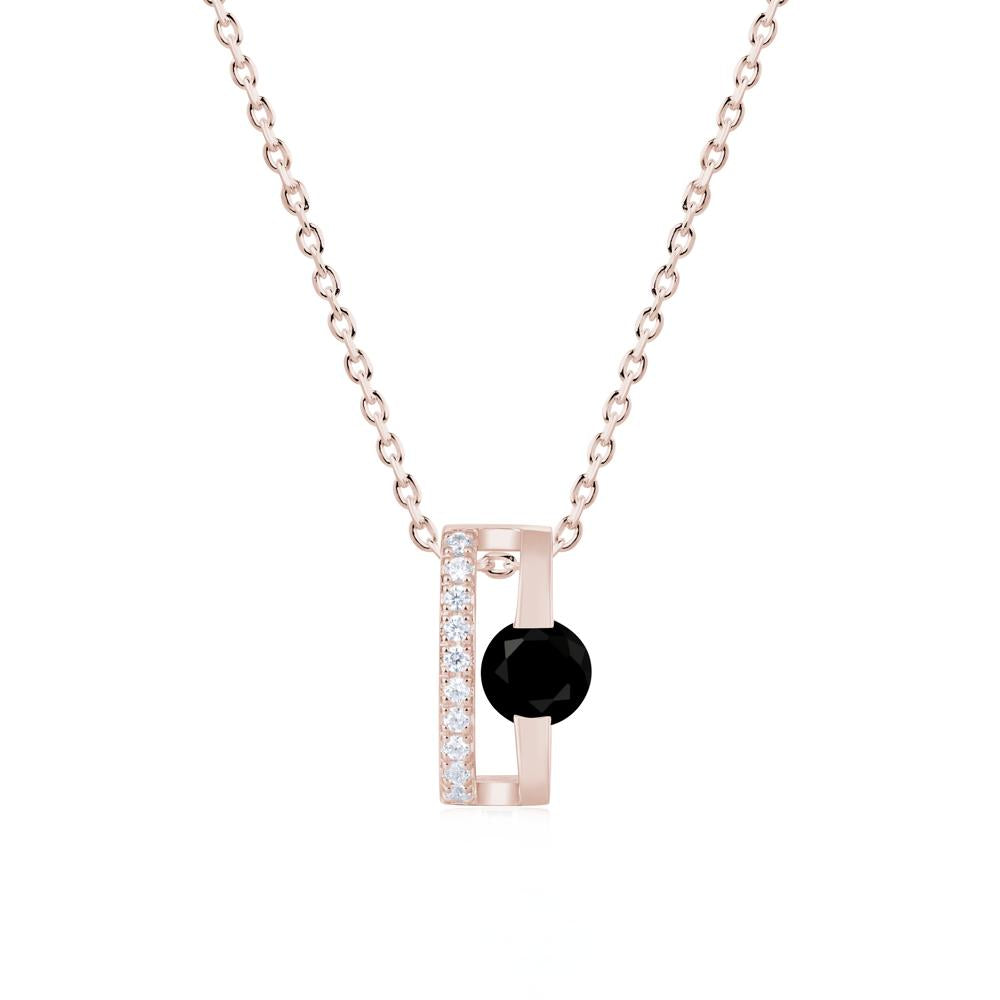 Open Hollow Modern Amethyst Necklace - LUO Jewelry #gemstone_Black Spinel