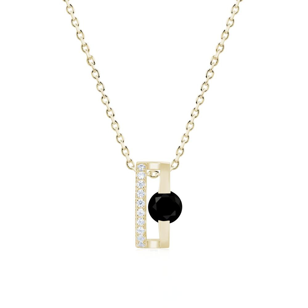 Open Hollow Modern Amethyst Necklace - LUO Jewelry #gemstone_Black Spinel