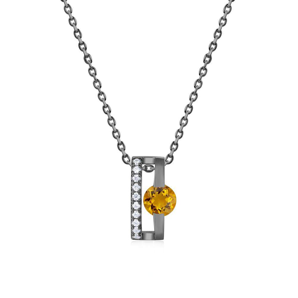 Open Hollow Modern Amethyst Necklace - LUO Jewelry #gemstone_Citrine