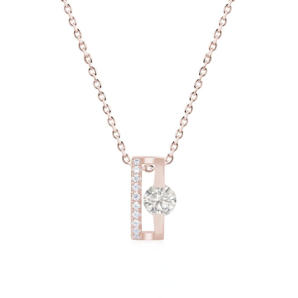 Open Hollow Modern Amethyst Necklace - LUO Jewelry #gemstone_Cubic Zirconia