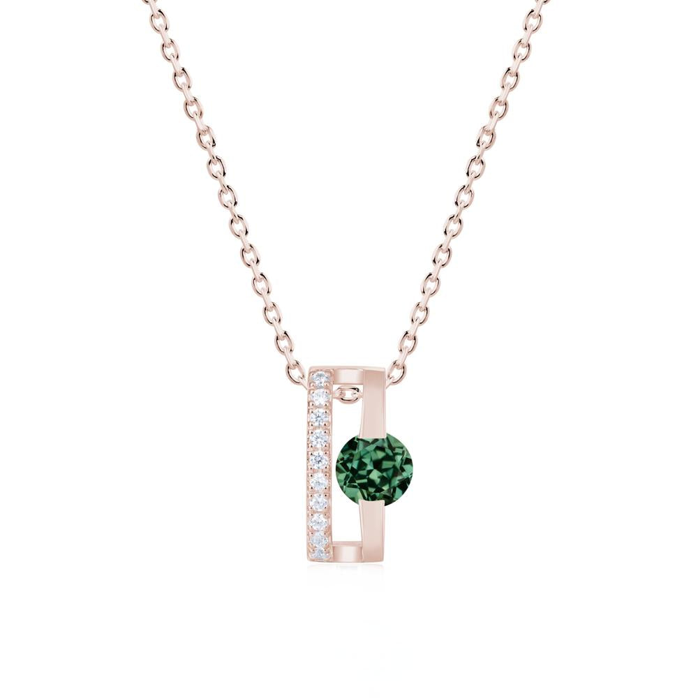 Open Hollow Modern Amethyst Necklace - LUO Jewelry #gemstone_Green Sapphire