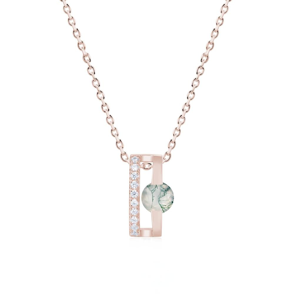 Open Hollow Modern Amethyst Necklace - LUO Jewelry #gemstone_Moss Agate
