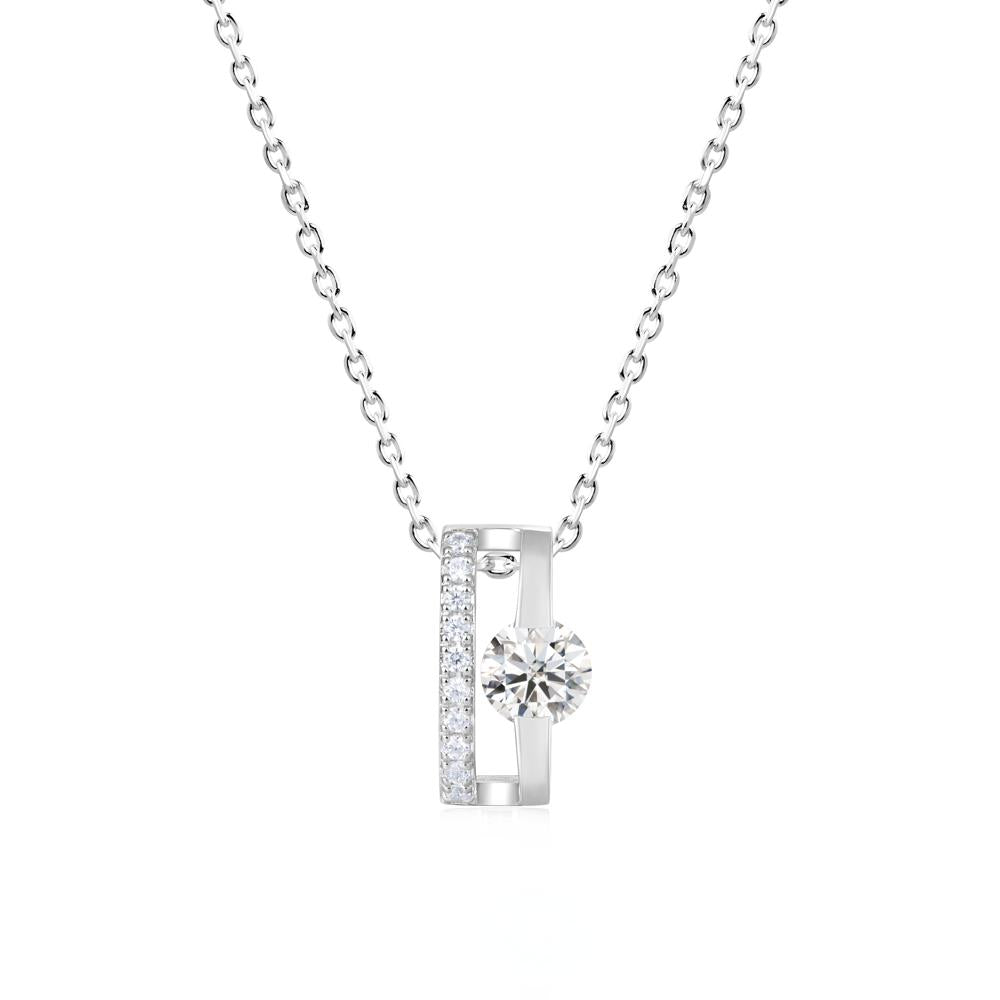 Open Hollow Modern Amethyst Necklace - LUO Jewelry #gemstone_Moissanite