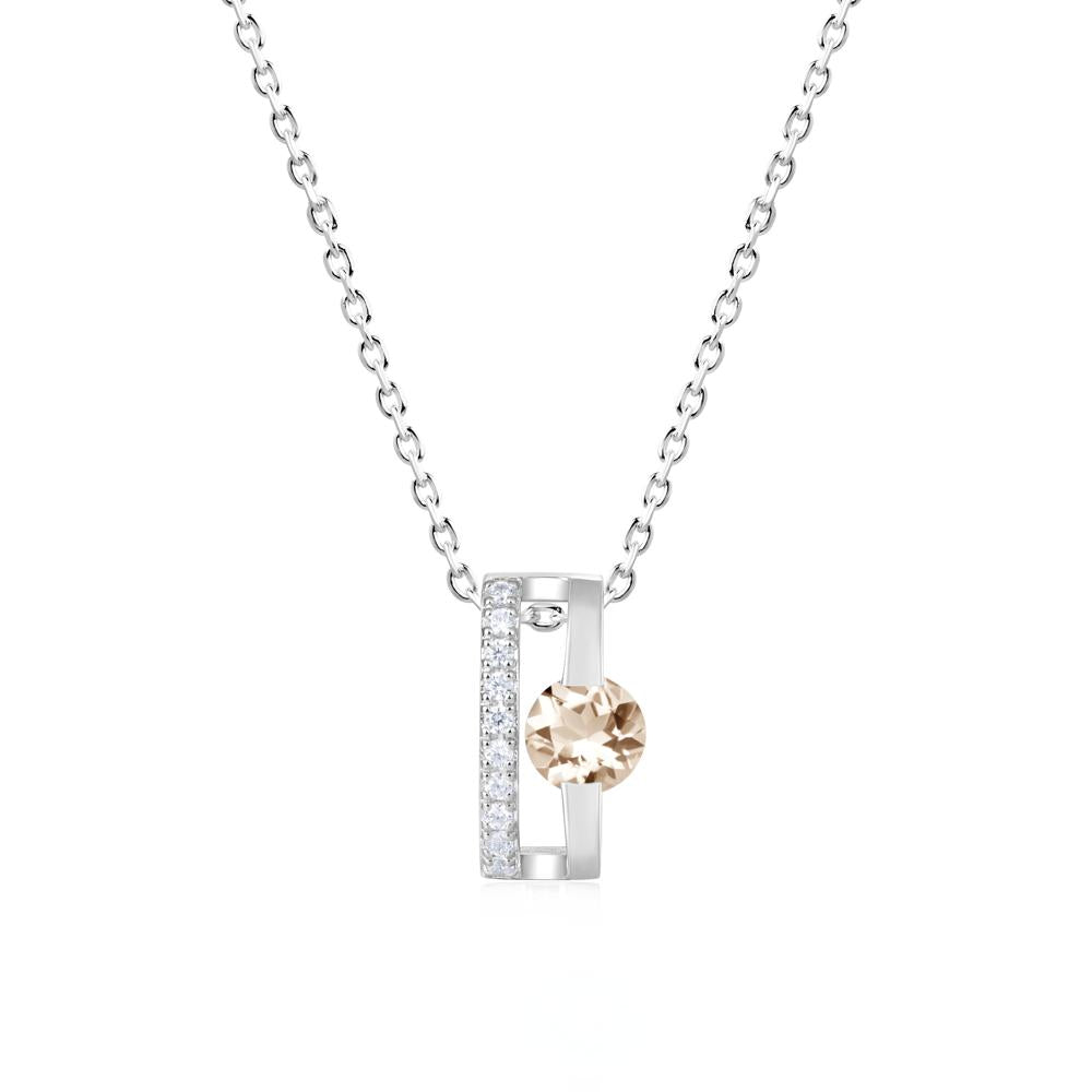Open Hollow Modern Amethyst Necklace - LUO Jewelry #gemstone_Morganite