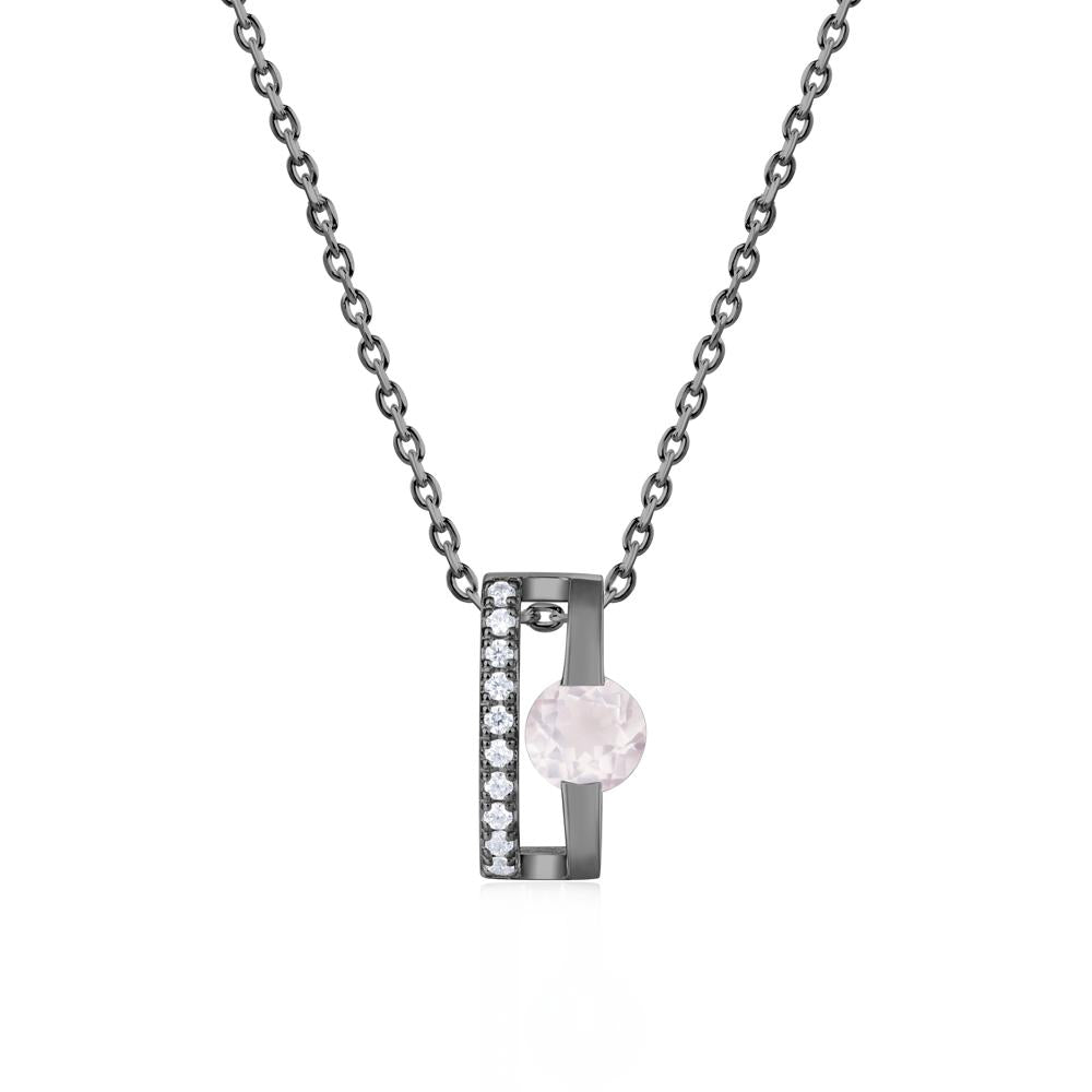 Open Hollow Modern Amethyst Necklace - LUO Jewelry #gemstone_Rose Quartz