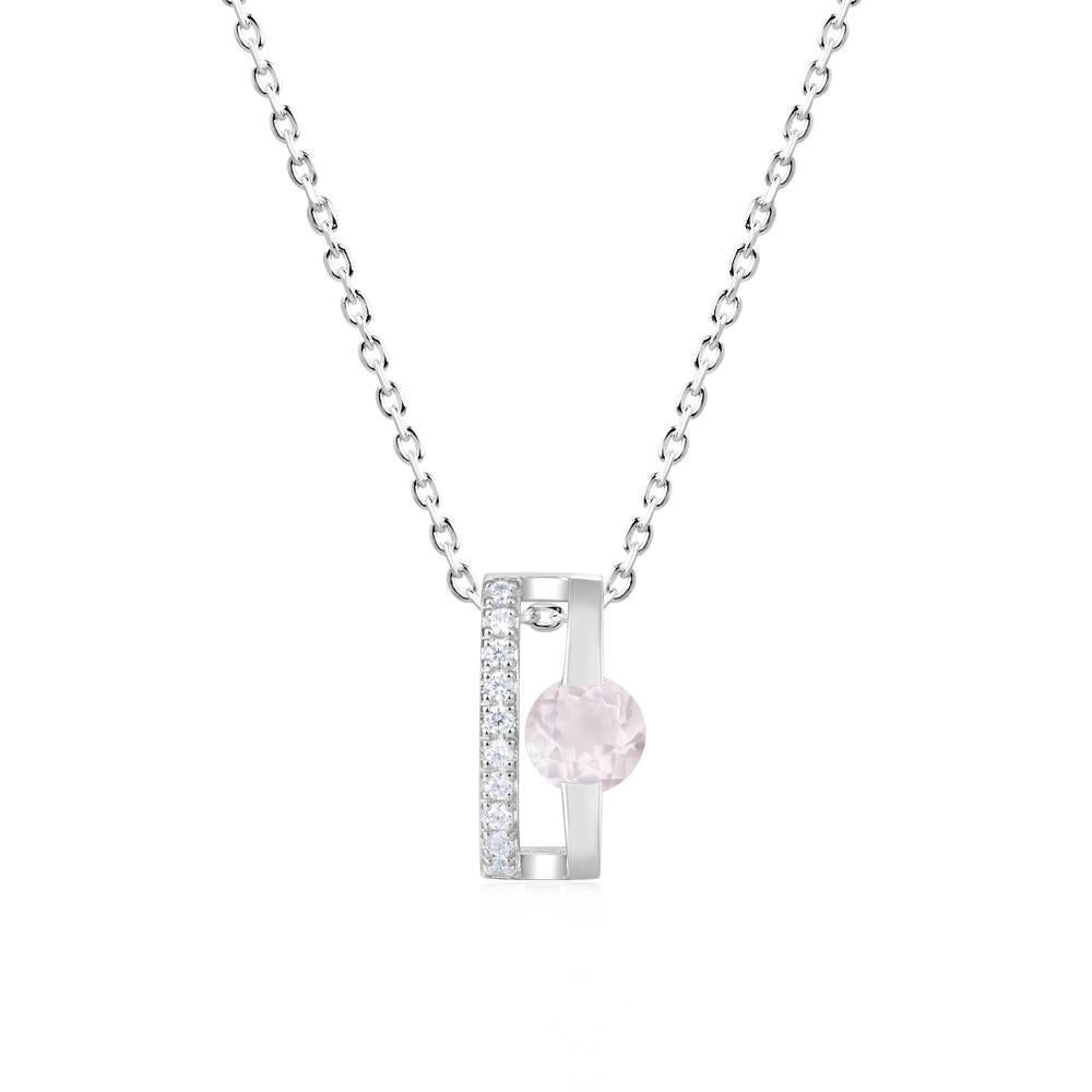 Open Hollow Modern Amethyst Necklace - LUO Jewelry #gemstone_Rose Quartz