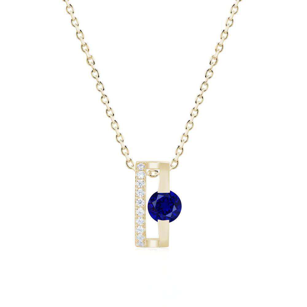 Open Hollow Modern Amethyst Necklace - LUO Jewelry #gemstone_Sapphire