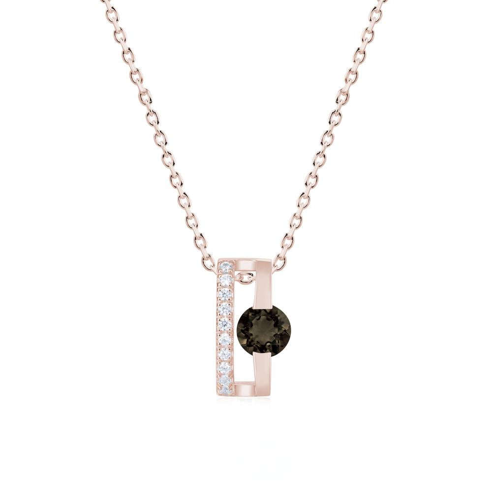 Open Hollow Modern Amethyst Necklace - LUO Jewelry #gemstone_Smoky Quartz