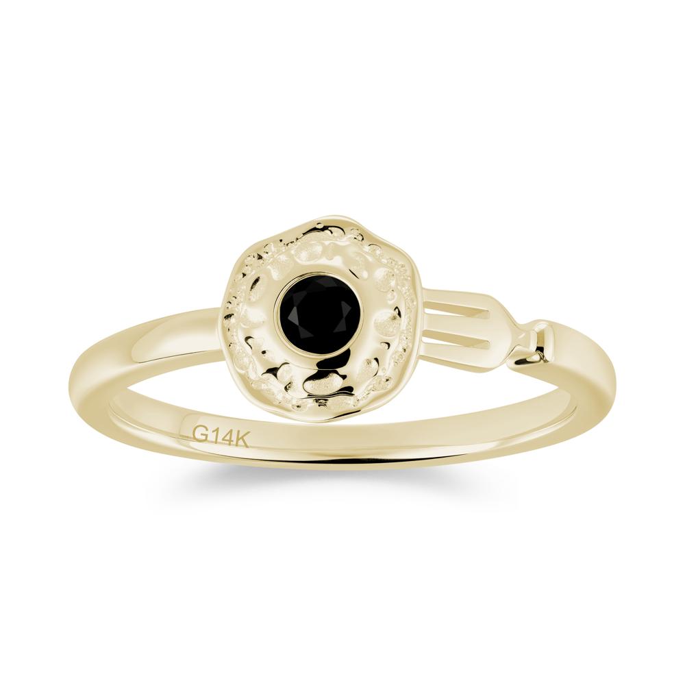 Unique Egg Shaped Emerald Ring - LUO Jewelry #gemstone_Black Spinel