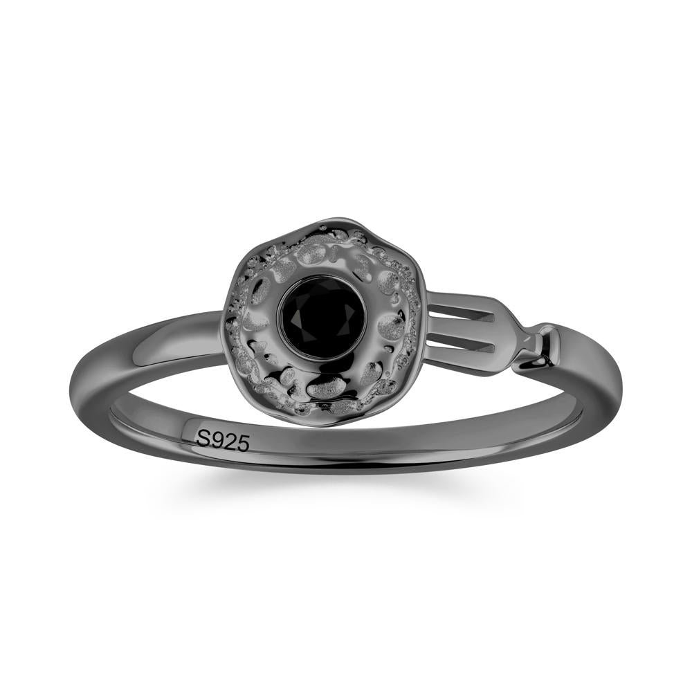 Unique Egg Shaped Emerald Ring - LUO Jewelry #gemstone_Black Spinel