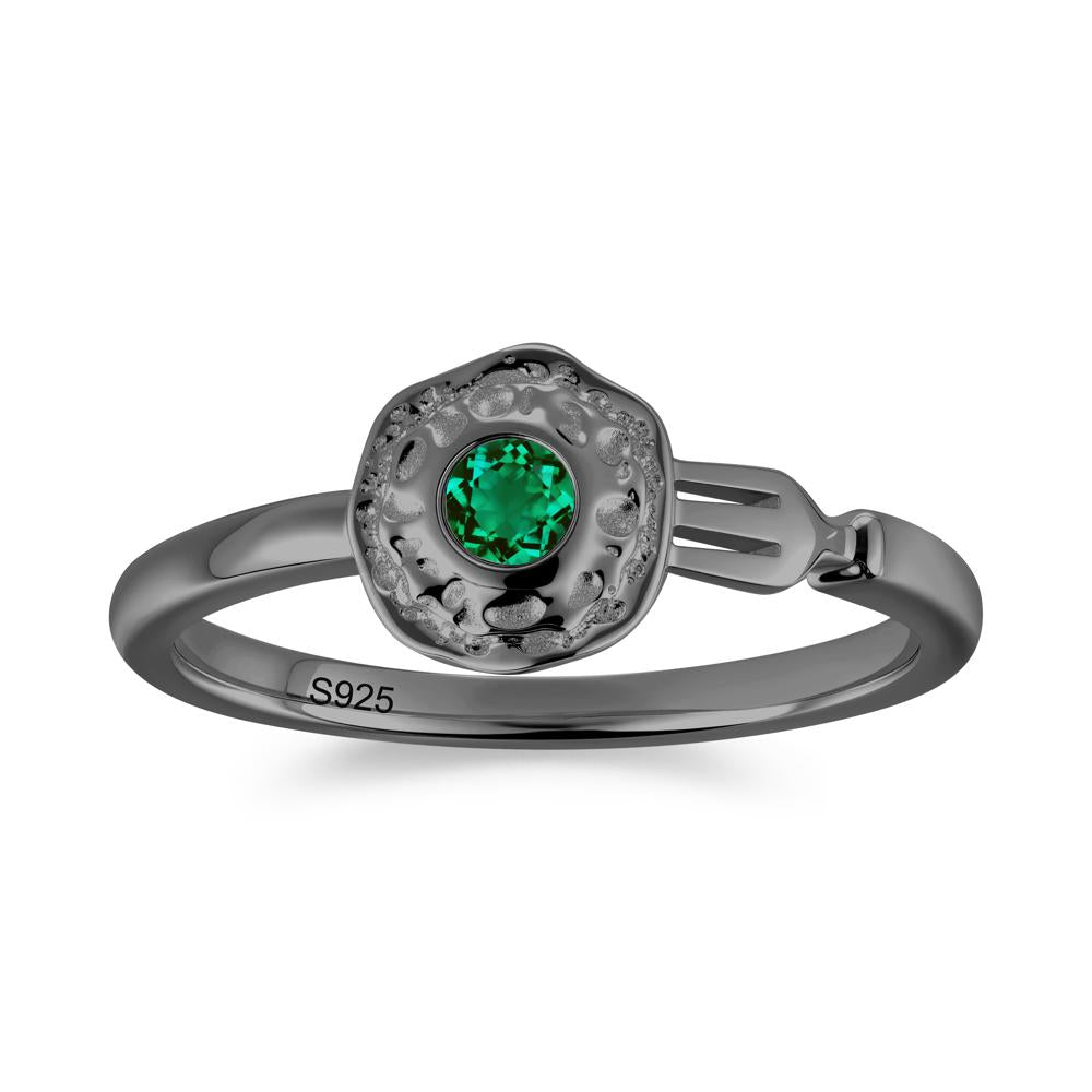 Unique Egg Shaped Emerald Ring - LUO Jewelry #gemstone_Emerald