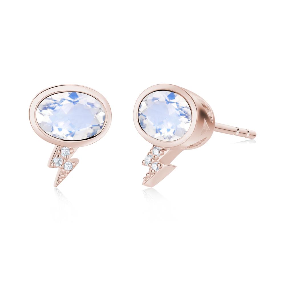 Lightning Oval Cut Garnet Stud Earrings - LUO Jewelry #gemstone_Moonstone