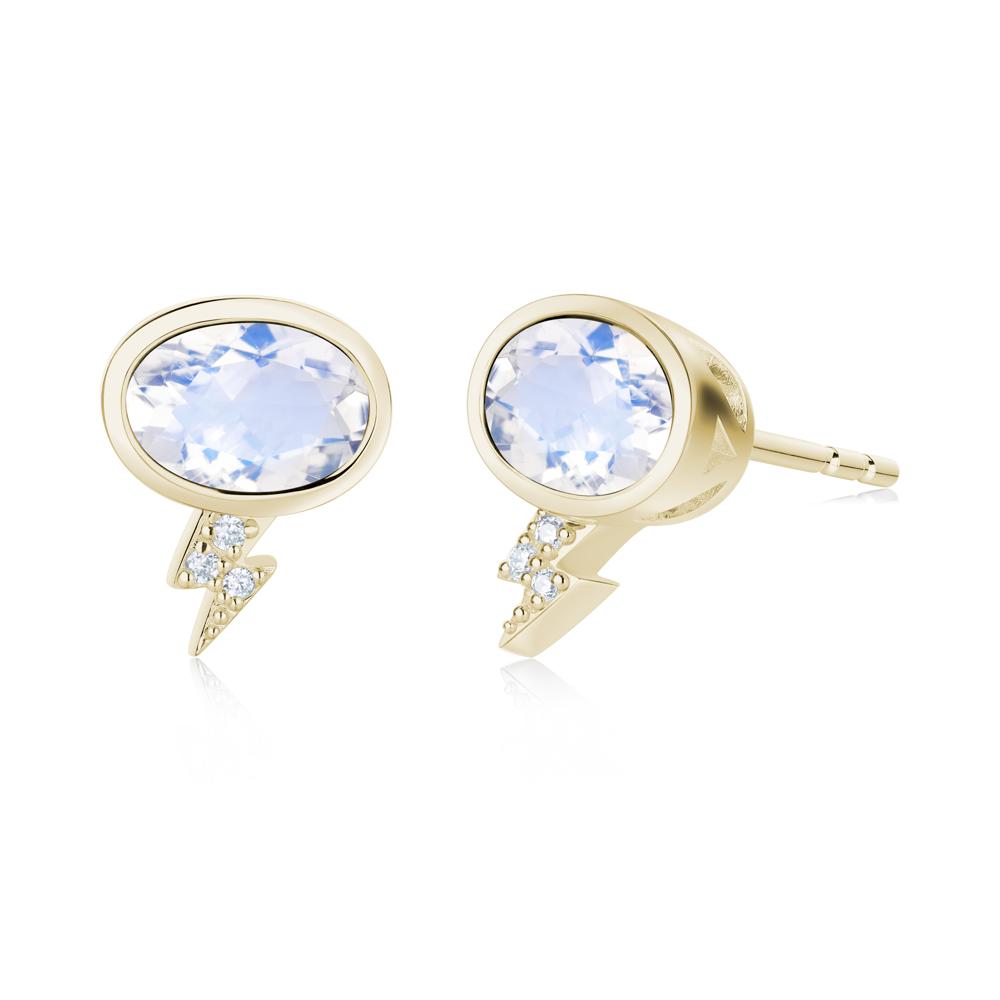 Lightning Oval Cut Garnet Stud Earrings - LUO Jewelry #gemstone_Moonstone
