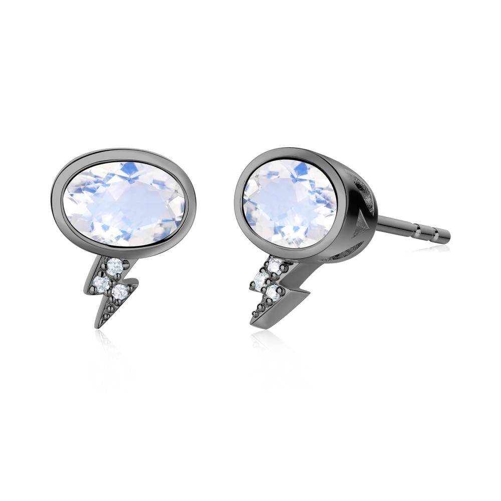 Lightning Oval Cut Garnet Stud Earrings - LUO Jewelry #gemstone_Moonstone