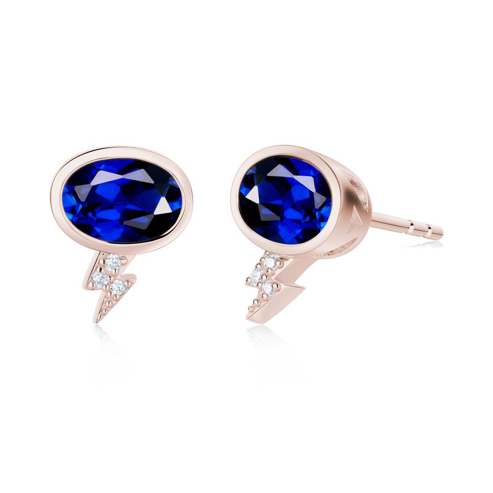 Lightning Oval Cut Garnet Stud Earrings - LUO Jewelry #gemstone_Sapphire