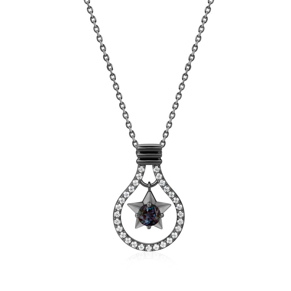 Lightbulb Star Green Amethyst Necklace - LUO Jewelry #gemstone_Alexandrite